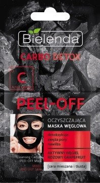 Bielenda Carbo Detox Oczyszczająca maska węglowa peel-off 2x6g