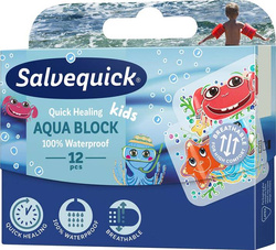Salvequick Aqua Block Kids Plastry dla dzieci wodoodporne - 12 sztuk