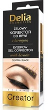 Delia Creator - Żelowy korektor do brwi z keratyną czarny 7ml
