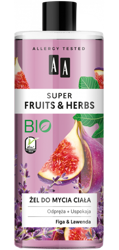 AA Super Fruits&Herbs żel do mycia ciała figa/lawenda 500ml