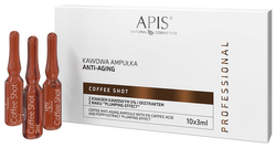 APIS Coffee Shot Kawowa ampułka Anti-Aging z kwasem kawowym i ekstraktem z maku “Plumping Effect” 10x3,5ml