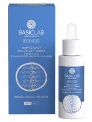BasicLab Nawilżający emu-żel do twarzy z 4% ektoiną, aminokwasami i beta-glukanem Rewitalizacja i ukojenie 30ml