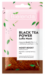 Bielenda Black Tea Power Luffa Mask nawilżająca maseczka z ekstraktem z czarnej herbaty i peelingiem luffa 8g