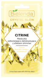 Bielenda Crystal Glow Citrine maseczka odświeżająco detoksykująca z efektem shimmer 8g