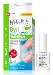 Eveline Cosmetics Nail Therapy 8w1 Sensitive Odżywka do paznokci z kwarcem 12ml