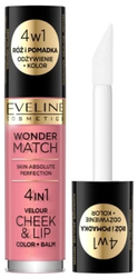 Eveline Wonder Match 4in1 Velour Cheek & Lip róż i pomadka w płynie 03 4,5ml