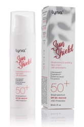 LYNIA SunShield SPF50+ Nawilżająco-łagodzący krem ochronny z antyoksydantami 30ml