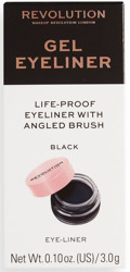 Makeup Revolution Gel Eyeliner Black with Brush Żelowy eyeliner z pędzelkiem 3g
