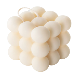 Mohani Bubble Naturalna świeca z wosku rzepakowego biała duża 150g