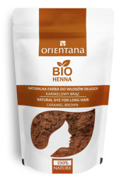 Orientana Bio henna do włosów karmelowy brąz 100g
