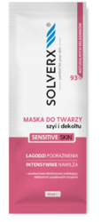 SOLVERX Sensitive Skin Maska do twarzy, szyi i dekoltu 10ml