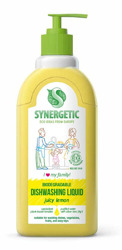SYNERGETIC Dishwasher Liquid Family Juicy Lemon Biodegradowalny żel do mycia naczyń Soczysta cytryna 500ml