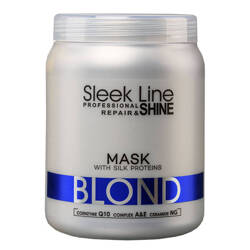 Stapiz Sleek Line Blond Hair Mask Maska regenerująca z jedwabiem i wyciągiem z pestek słonecznika 1000 ml