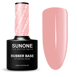 SunOne  Rubber Base Kauczukowa baza hybrydowa Pink #12 12g