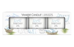 Yankee Candle Zestaw mini świec zapachowych Clean Cotton 3x37g