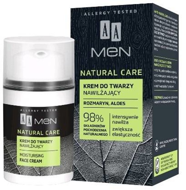 AA MEN Natural Care krem do twarzy dla mężczyzn Nawilżający 50ml