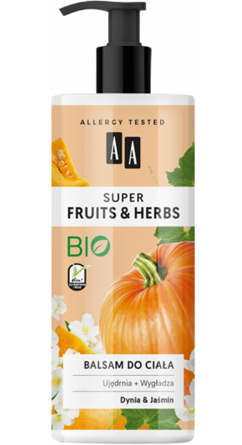 AA Super Fruits&Herbs balsam do ciała dynia/jaśmin 500ml
