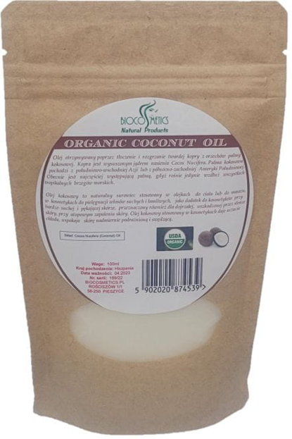 BioCosmetics Organic Coconut Oil Organiczny olej kokosowy 100ml