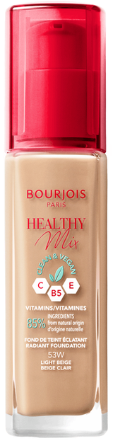Bourjois Healthy Mix Clean&Vegan nawilżający podkład do twarzy 53W 30ml