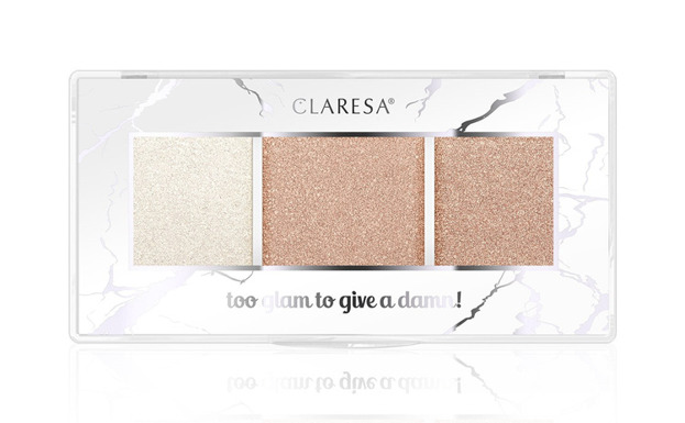 CLARESA Too Glam To Give A Damn Paleta rozświetlaczy 11 Rosy Glow 12,5g
