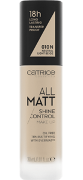 Catrice All Matt Shine Control Podkład matujący 010N Neutral Light Beige 30 ml 
