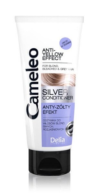 Delia Cameleo Silver Anty żółty Efekt Odżywka do włosów blond, siwych i rozjaśnianych, 200 ml