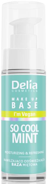 Delia Make Up Base I'm Vegan So Cool Mint nawilżająco odświeżająca baza miętowa 30ml