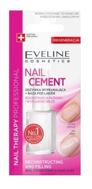 Eveline Cosmetics Nail Therapy Odżywka wypełniająca + baza pod lakier 12ml