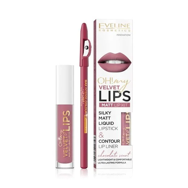 Eveline Cosmetics OH My Velvet Lips pomadka+konturówka 13