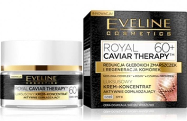 Eveline Cosmetics Royal Caviar Krem-koncentrat aktywnie odmładzający na dzień 60+ 50ml