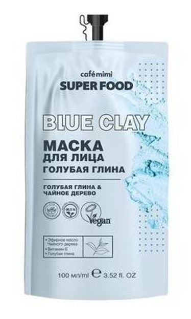 Le Cafe Mimi Super Food Maska do twarzy z niebieską glinką 100ml