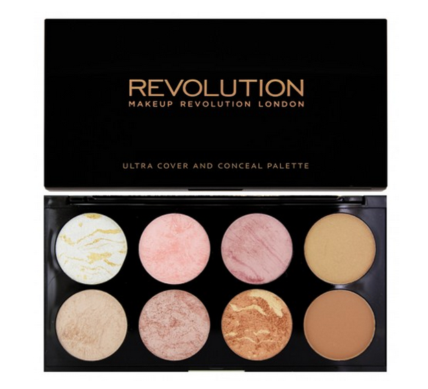 Makeup Revolution Ultra Blush Palette - Paleta róży do policzków Golden Sugar, 13 g