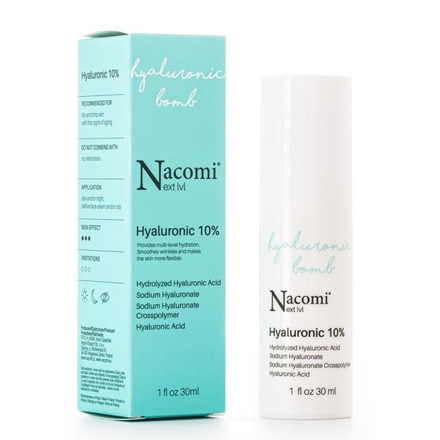 Nacomi Next Level Hyaluronic Bomb Hyaluronic 10% Serum do twarzy z kwasem hialuronowym 10% 30ml