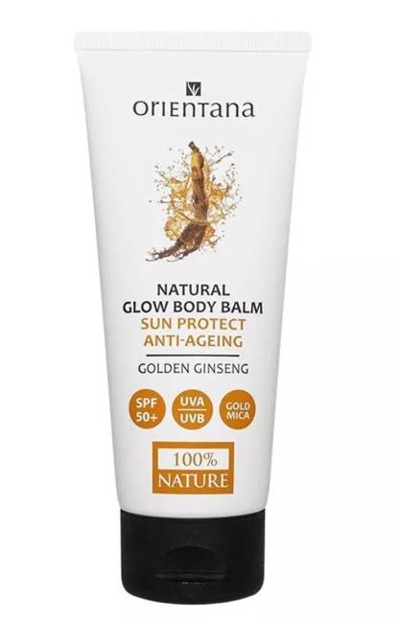 Orientana Natural Glow Body Balm Rozświetlający balsam do ciała Złoty żeń-szeń SPF50+ 100ml