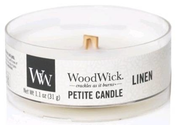 WoodWick świeca petite Linen  31g