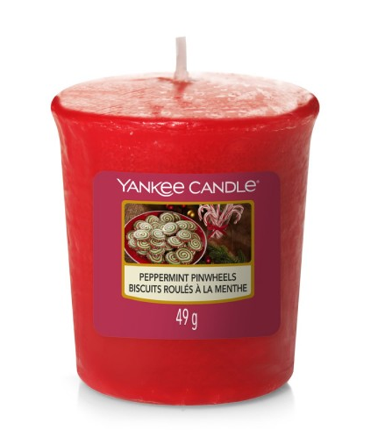 Yankee Candle Świeca zapachowa votive Peppermint Pinwheels 49g