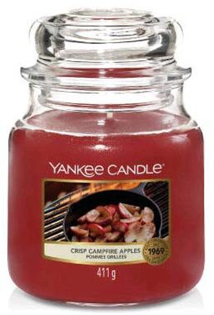 Yankee Candle świeca zapachowy słoik średni Crisp Campfire Apples 411g